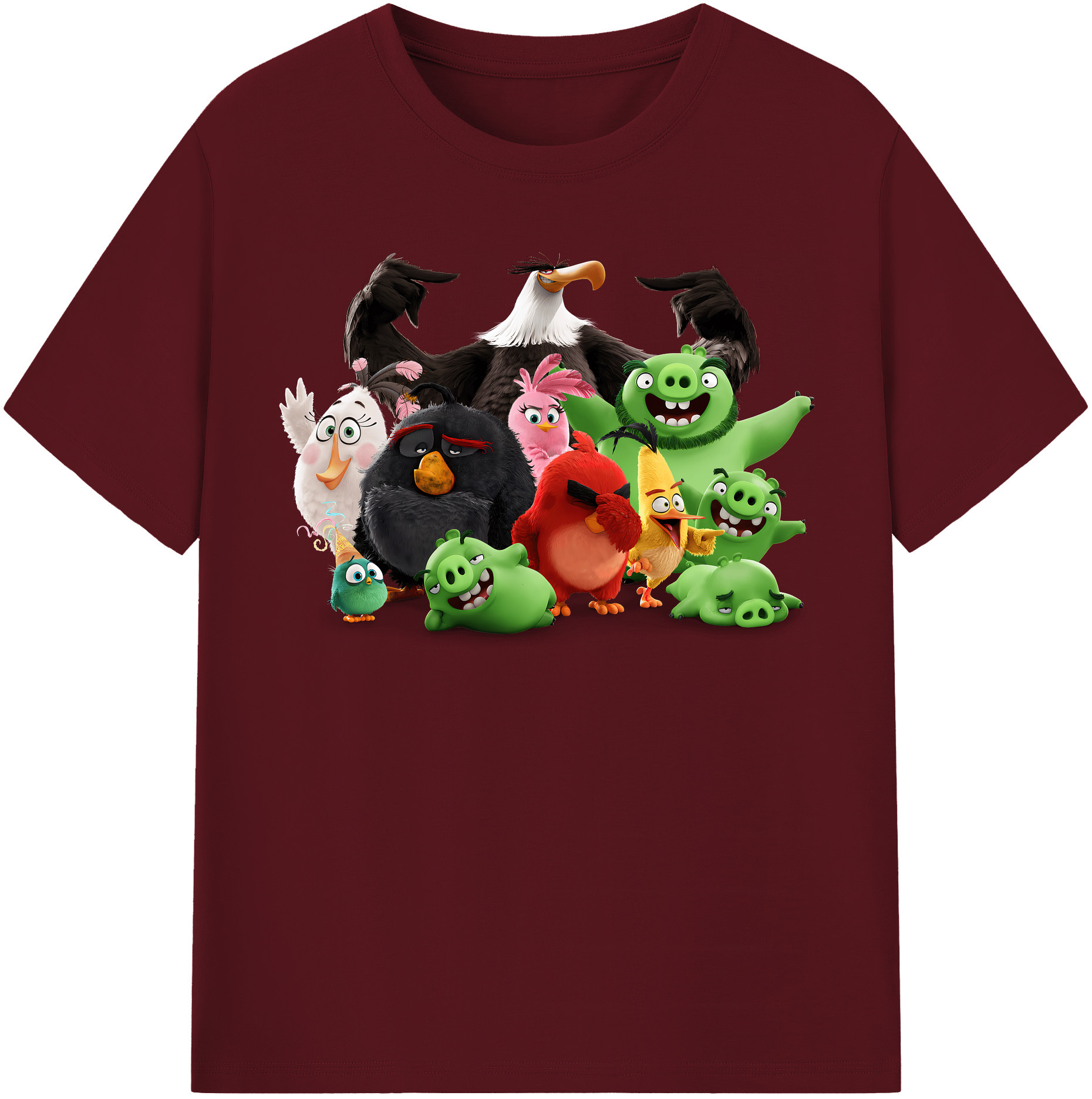 （画像用） Angry Birds アングリーバード 綿100％半袖Tシャツ（フロントプリント）